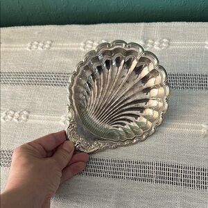 Antique silver plated dish